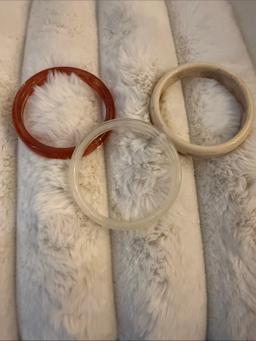 Anthropologie Resin Bangle Trio - Amber, Cream, and Ivory Bangle Bracelets